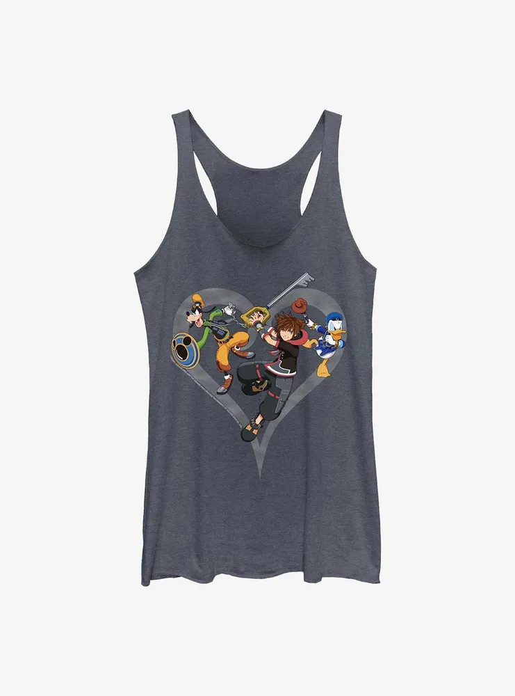 Disney Kingdom Hearts Sora Goofy Donald Womens Tank Top