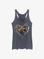 Disney Kingdom Hearts Sora Goofy Donald Womens Tank Top