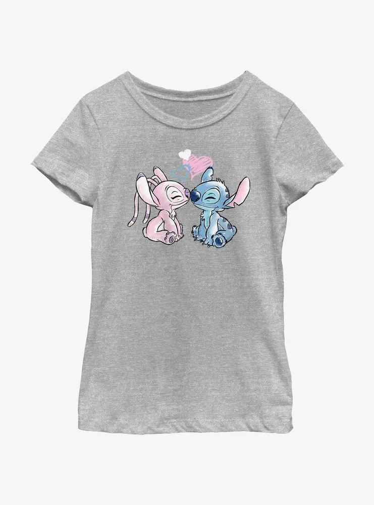 Disney Lilo & Stitch Angel Loves Youth Girls T-Shirt