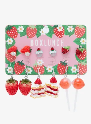 Strawberry Fruit & Dessert Earring Set - BoxLunch Exclusive