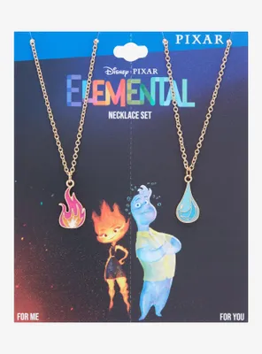 Disney Pixar Elemental Fire & Water Bestie Necklace Set - BoxLunch Exclusive
