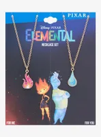 Disney Pixar Elemental Fire & Water Bestie Necklace Set - BoxLunch Exclusive