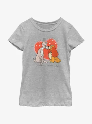 Disney Lady and the Tramp Bella Notte Lovers Youth Girls T-Shirt