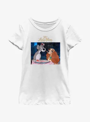 Disney Lady and the Tramp Share Spaghetti Youth Girls T-Shirt