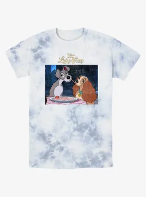 Disney Lady and the Tramp Share Spaghetti Tie-Dye T-Shirt