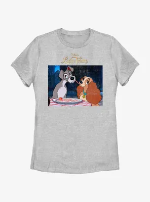 Disney Lady and the Tramp Share Spaghetti Womens T-Shirt