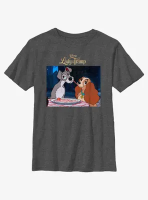 Disney Lady and the Tramp Share Spaghetti Youth T-Shirt