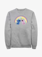 Disney Lilo & Stitch Angel Love Under The Rainbow Sweatshirt