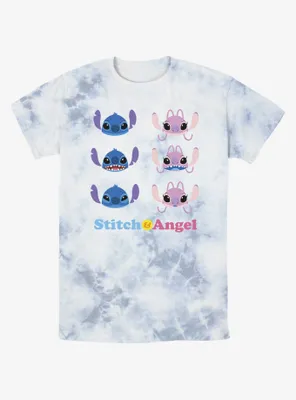 Disney Lilo & Stitch Angel Faces Tie-Dye T-Shirt