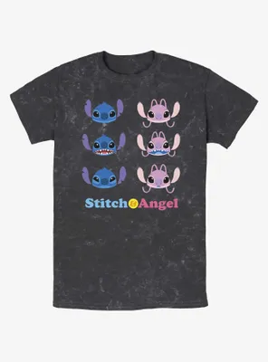 Disney Lilo & Stitch Angel Faces Mineral Wash T-Shirt