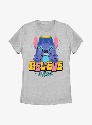 Disney Lilo & Stitch Believe Womens T-Shirt