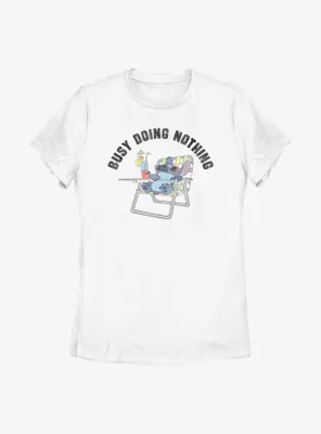 Disney Lilo & Stitch Busy Doing Nothing Womens T-Shirt