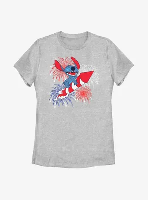 Disney Lilo & Stitch Riding Fireworks Womens T-Shirt