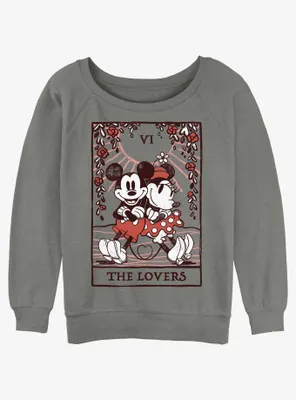 Disney Mickey Mouse The Lovers Womens Slouchy Sweatshirt