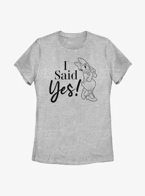 Disney Mickey Mouse Daisy I Said Yes Womens T-Shirt