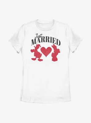 Disney Mickey Mouse Just Married Ducks Womens T-Shirt
