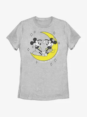 Disney Mickey Mouse I Love You To The Moon And Back Womens T-Shirt