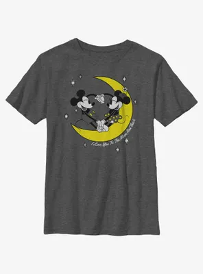 Disney Mickey Mouse I Love You To The Moon And Back Youth T-Shirt