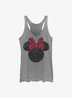 Disney Minnie Mouse Leopard Bow Womens Tank Top