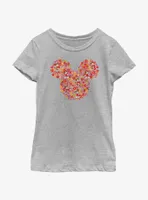 Disney Mickey Mouse Flowers Youth Girls T-Shirt