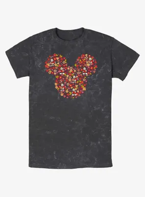 Disney Mickey Mouse Flowers Mineral Wash T-Shirt
