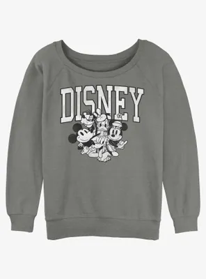 Disney Mickey Mouse Group Womens Slouchy Sweatshirt