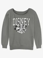 Disney Mickey Mouse Group Womens Slouchy Sweatshirt