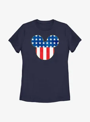 Disney Mickey Mouse Patriotic Ears Womens T-Shirt