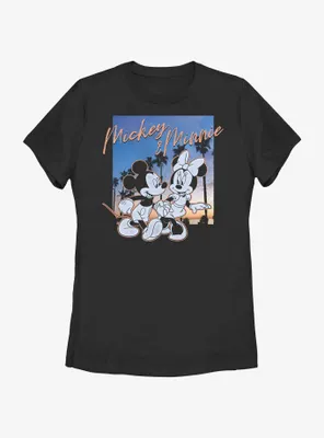 Disney Mickey Mouse Sunset Couple Womens T-Shirt