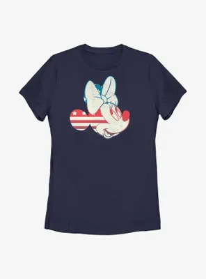 Disney Minnie Mouse American Flag Womens T-Shirt