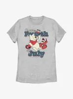 Disney Winnie The Pooh Happy Fourth Of July Womens T-Shirt