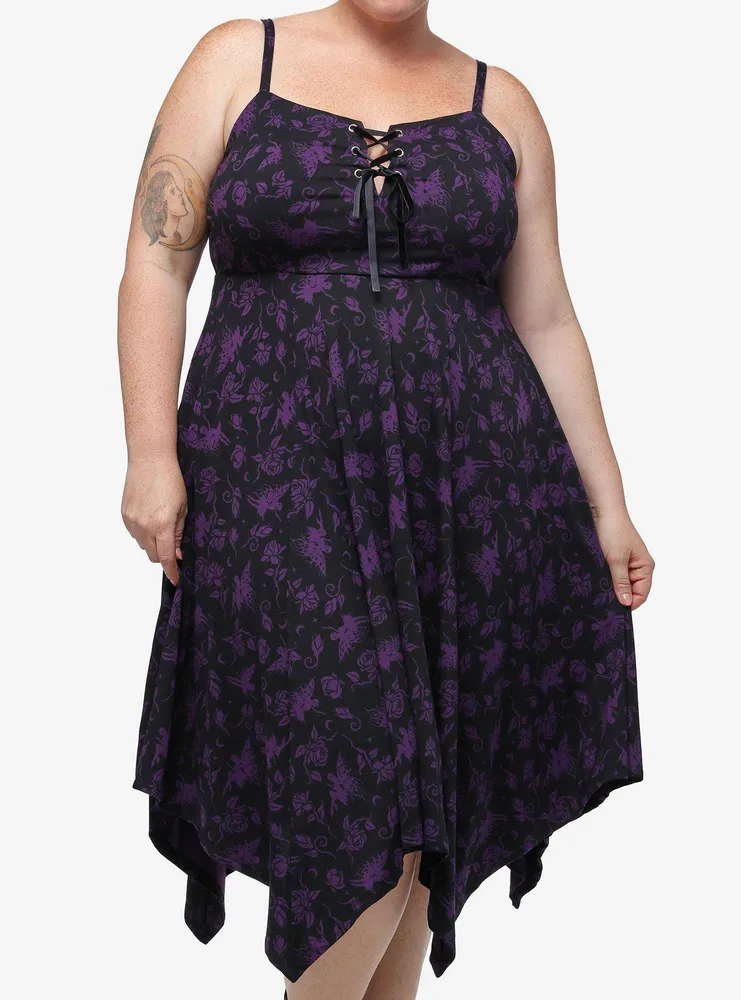 Hot Topic Thorn & Fable Fairy Flower Hanky Hem Dress Plus