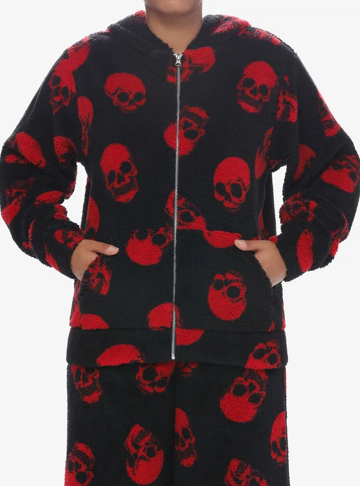 Jumbo Skulls Sherpa Girls Lounge Pants Plus Size