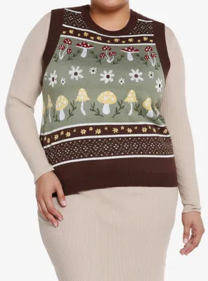 Thorn & Fable Cottagecore Girls Sweater Vest Plus