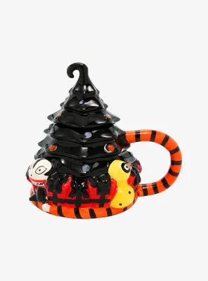 The Nightmare Before Christmas Black Tree Sculpted Mug With Lid Hot Topic Exclusive