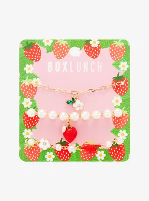 Strawberry Pearl Bracelet Set - BoxLunch Exclusive
