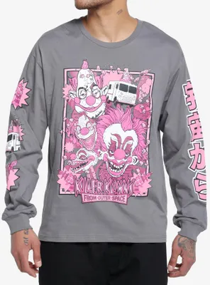 Killer Klowns From Outer Space Pink Tonal Long-Sleeve T-Shirt
