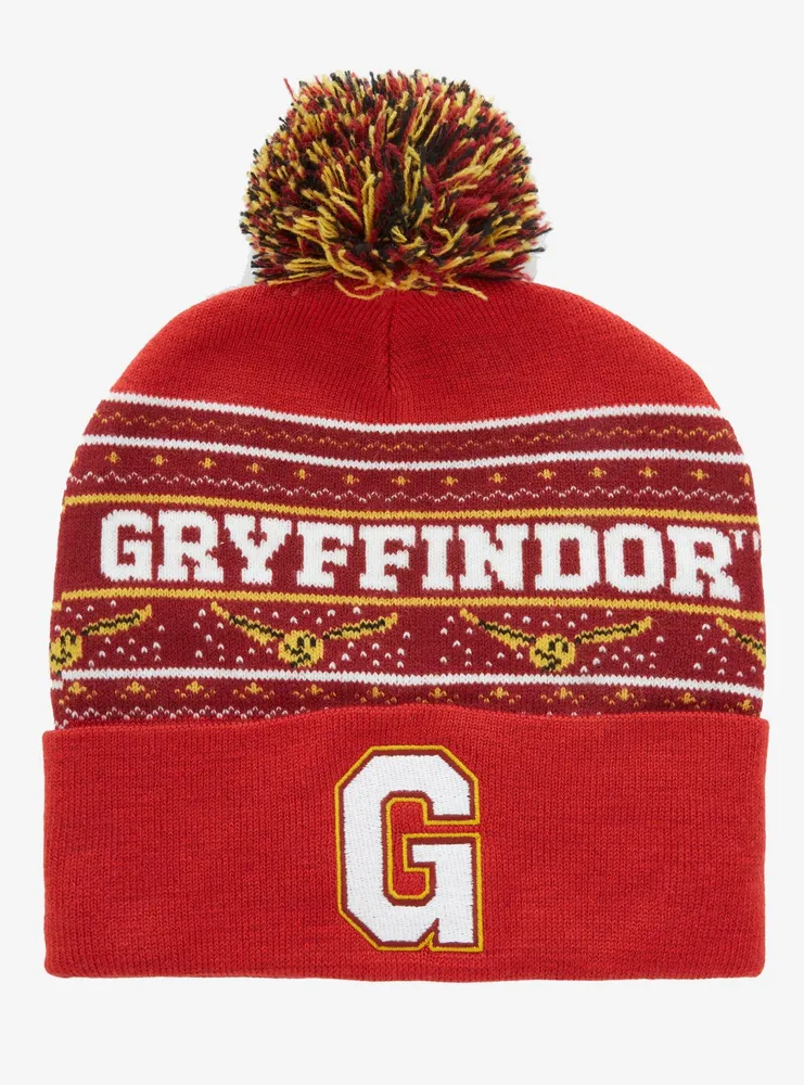 Harry Potter Gryffindor Golden Snitch Pom Beanie