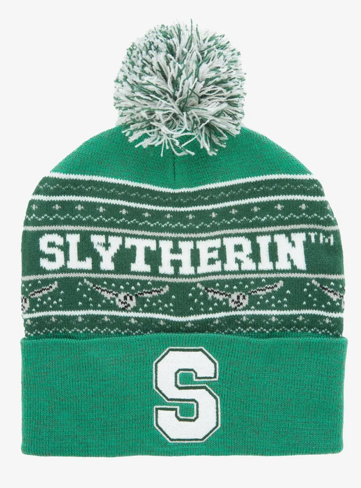 Harry Potter Slytherin Golden Snitch Pom Beanie