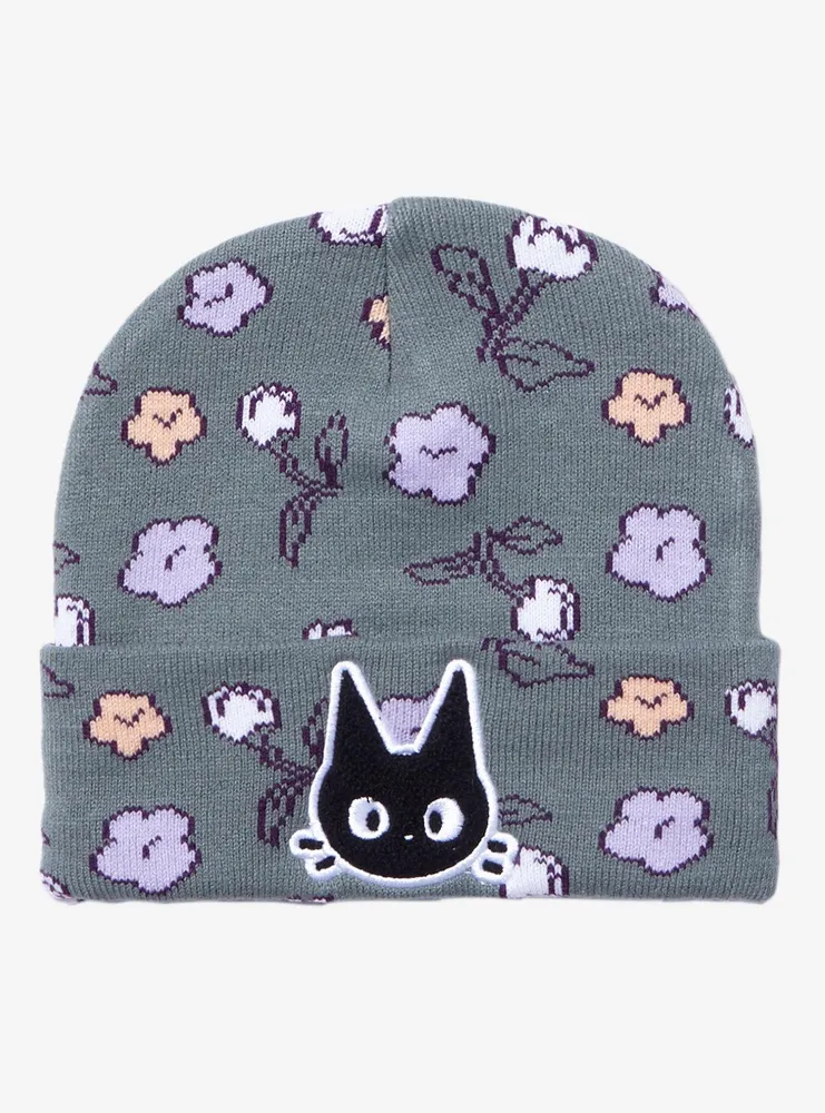 Hot Topic Studio Ghibli Kiki's Delivery Service Jiji Floral Beanie