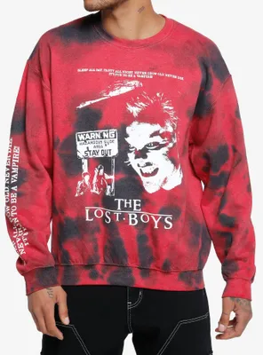 The Lost Boys Warning Sign Tie-Dye Sweatshirt