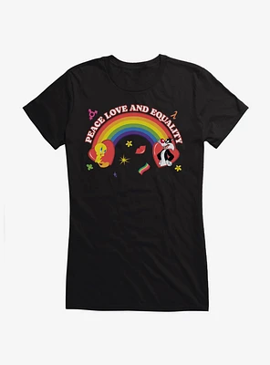 Looney Tunes Peace Love And Equality Girls T-Shirt