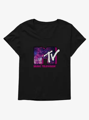 MTV Galaxy Logo Womens T-Shirt Plus