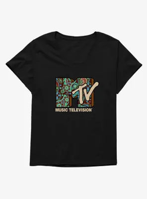 MTV Paisley Logo Womens T-Shirt Plus