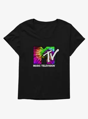 MTV Tie Dye Logo Womens T-Shirt Plus
