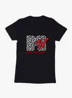 MTV Cow Print Logo Womens T-Shirt