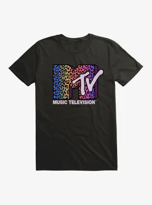 MTV Rainbow Cheetah Logo T-Shirt