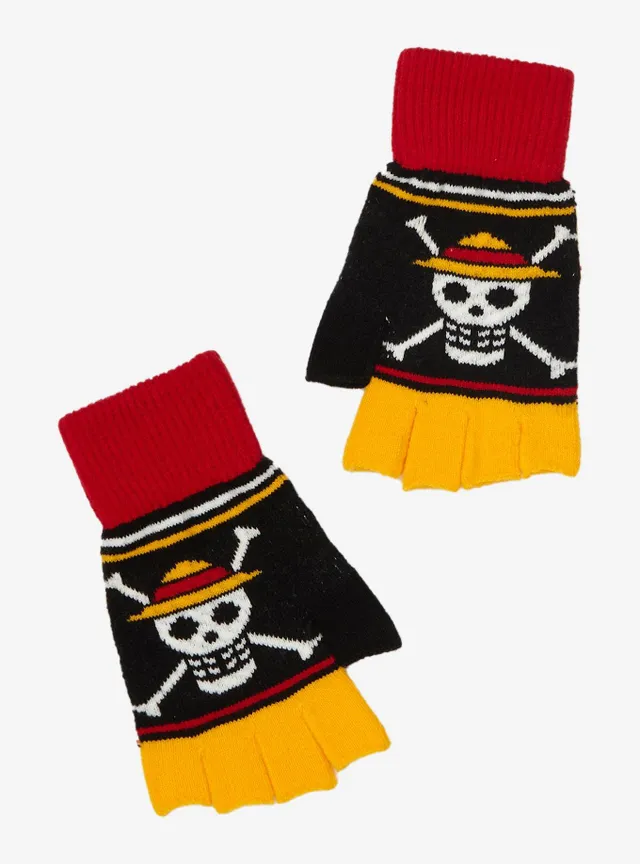 Hot Topic One Piece Straw Hat Pirates Fingerless Gloves