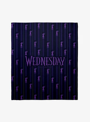 Wednesday Edgar Allen Poe Statue Throw Blanket