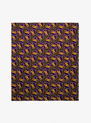 Wednesday Nevermore Academy Repeat Throw Blanket